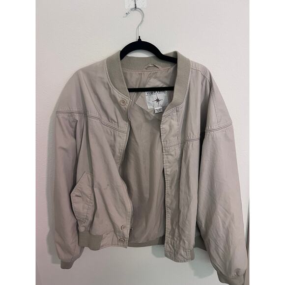 Yukon Trail Jacket Size Large Bomber Style Neutral Lightweight Outerwear - Picture 1 of 3